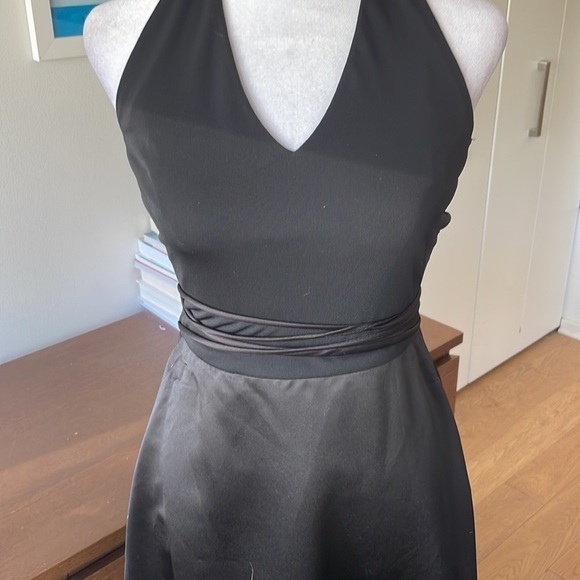 VINTAGE JIM HJELM Minimalist Halter Black Dress - Picture 6 of 8